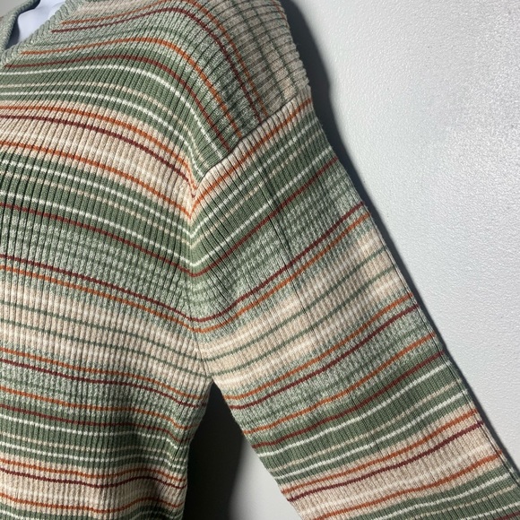 NWT Perry Ellis Striped Mid Sleeve Sweater Women - Picture 2 of 6